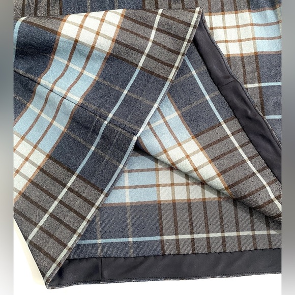 STAUD Patsy Wool Knit Plaid Mini Dress 70s Retro Like New Altered Length - Picture 14 of 16